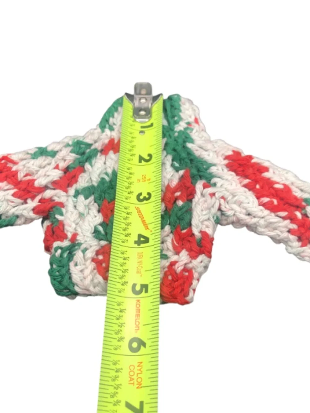 Christmas Holiday Crochet Mini Chunky Sweater Ornament, Gift Tag, Gift Tag, 3”x5